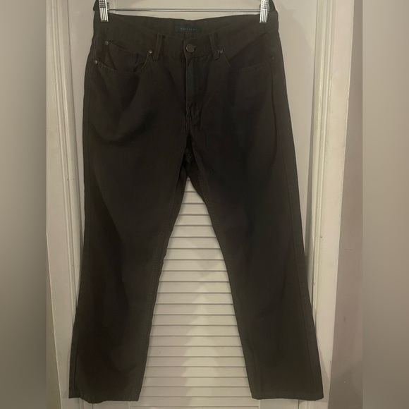 Perry Ellis Slate Black/Grey Twill Pants 34 x 30”, Zip & Button Fly Like New - Picture 2 of 5